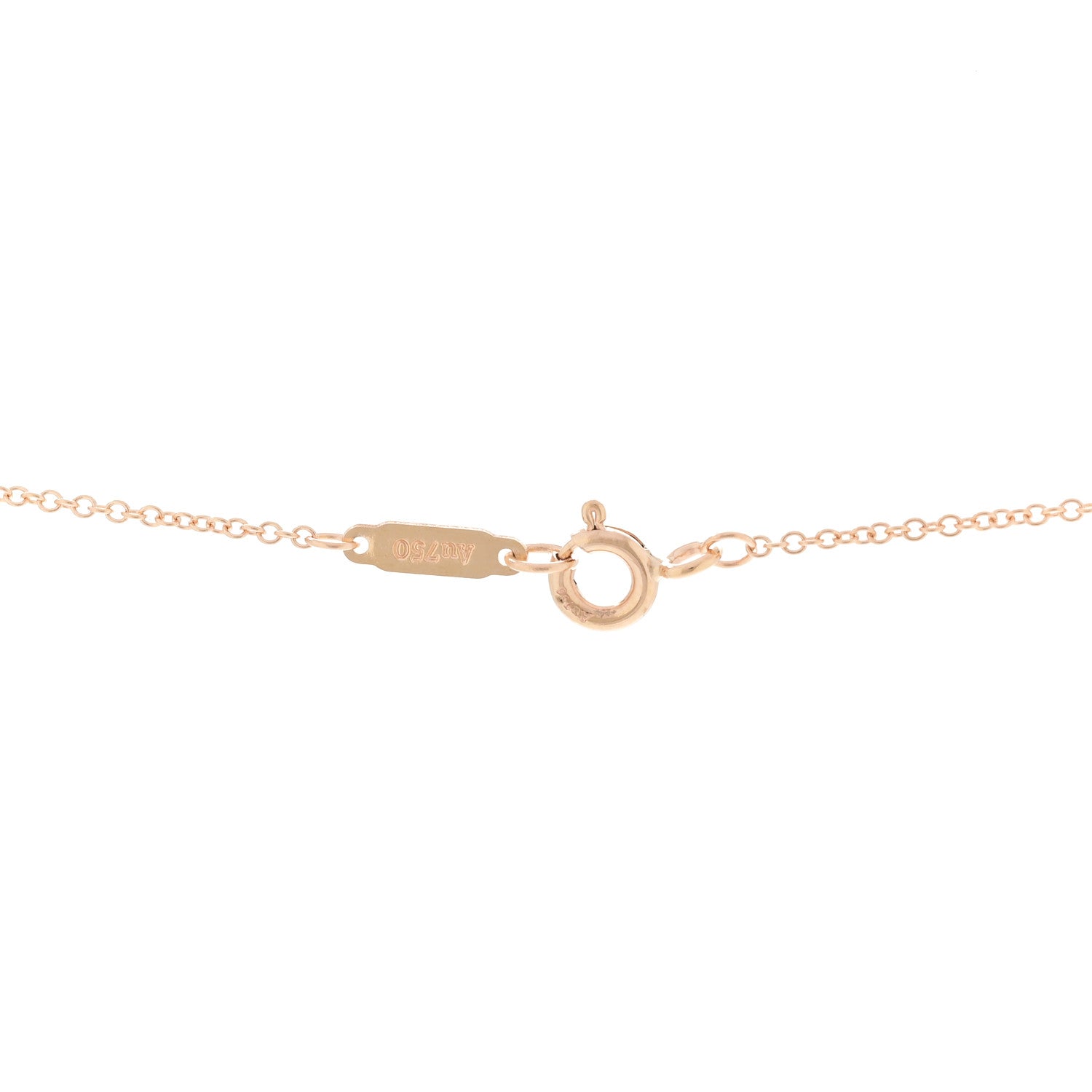 Tiffany 18K Rose Gold Diamond Fleur De Lis Key Pave Pendant Necklace 5 of 8