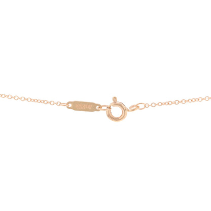 Tiffany 18K Rose Gold Diamond Fleur De Lis Key Pave Pendant Necklace 5 of 8
