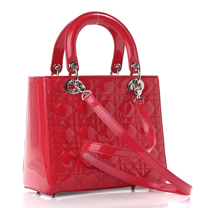 Christian Dior Patent Cannage Medium Lady Dior Fuchsia 2 of 7