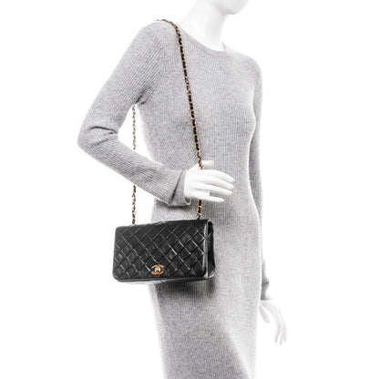 Chanel Lambskin Quilted Small Single Flap Black 2 of 10