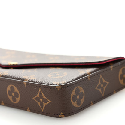 Louis Vuitton Monogram Pochette Felicie Chain Wallet Fuchsia 10 of 11