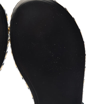 Chanel Grosgrain Chain Thong Sandals 39 Black 10 of 11