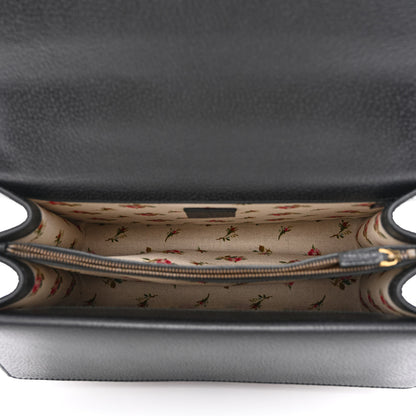 Gucci Calfskin Web Floral Embroidered Medium Dionysus Shoulder Bag Black 5 of 10