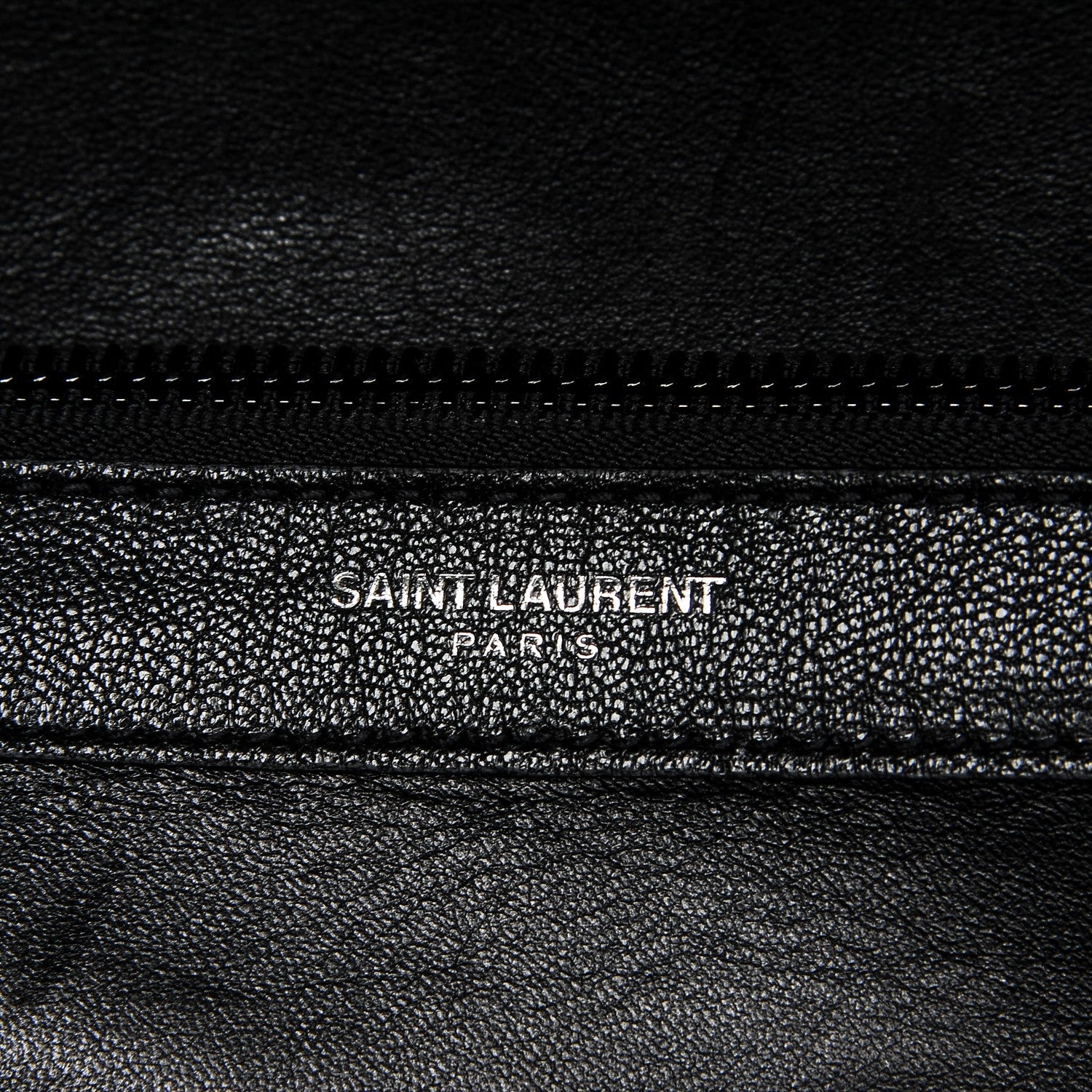 Saint Laurent Sheepskin Matelasse Chevron Monogram Monochrome Large College Satchel Black 8 of 8