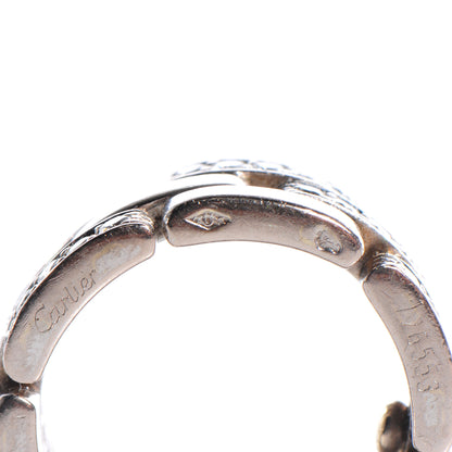 Cartier 18K White Gold Diamond Maillon Panthere Ring 49 5 5 of 6