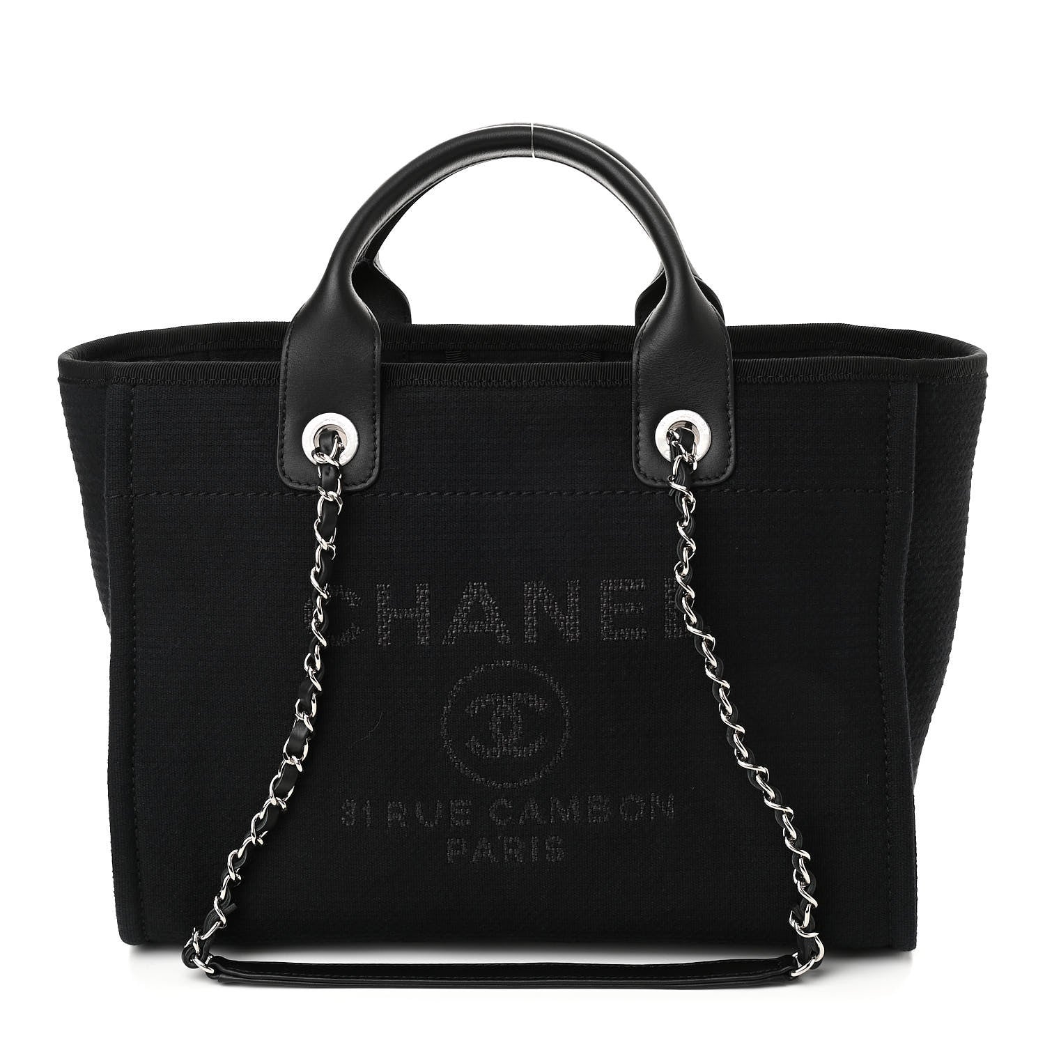 Chanel Mixed Fibers Medium Deauville Tote Black 3 of 13