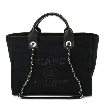 Chanel Mixed Fibers Medium Deauville Tote Black 3 of 13