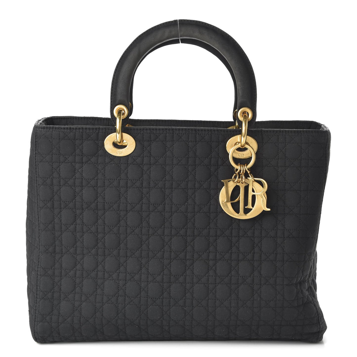 Nylon Cannage Large Lady Dior Black