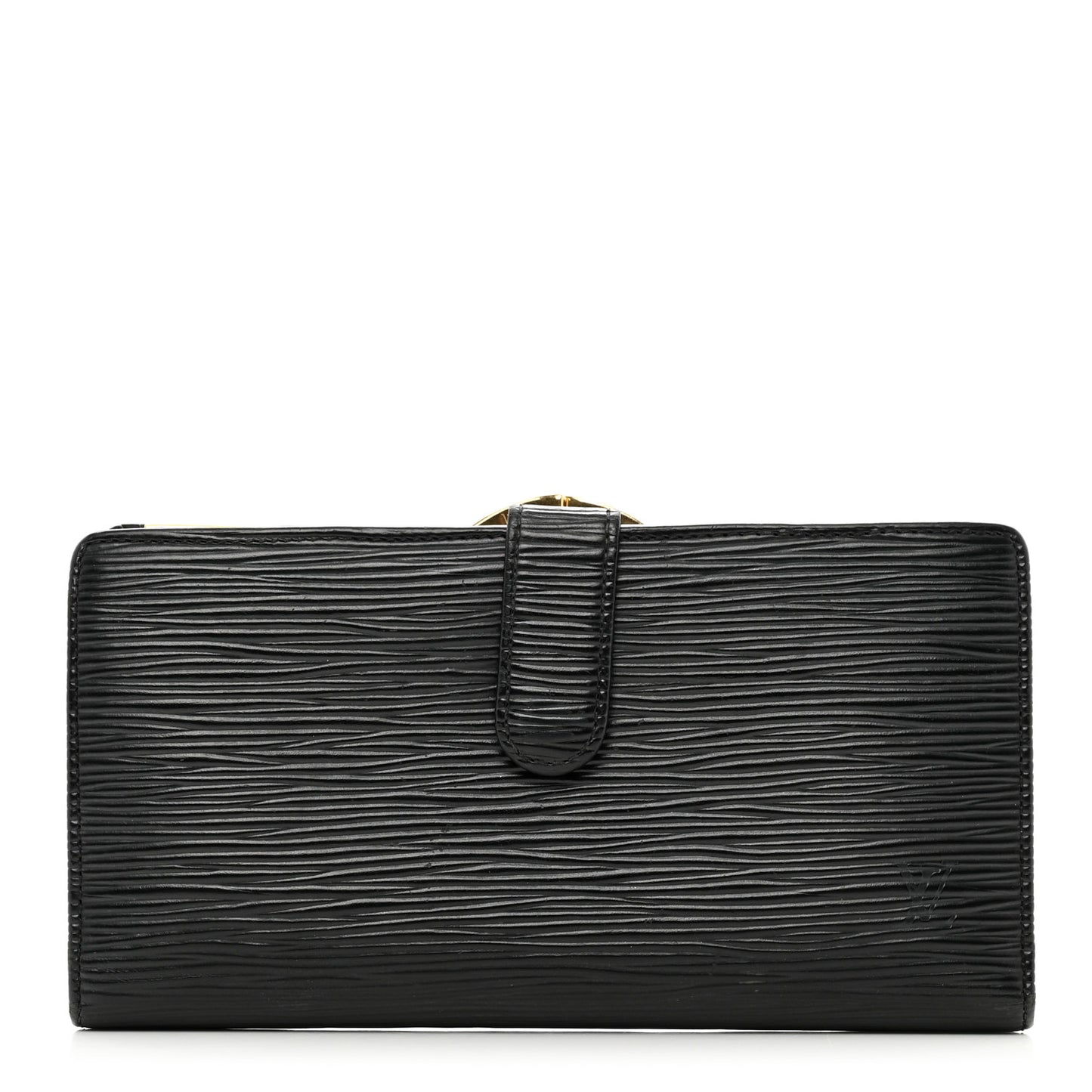 Epi Viennois Continental French Purse Wallet Black