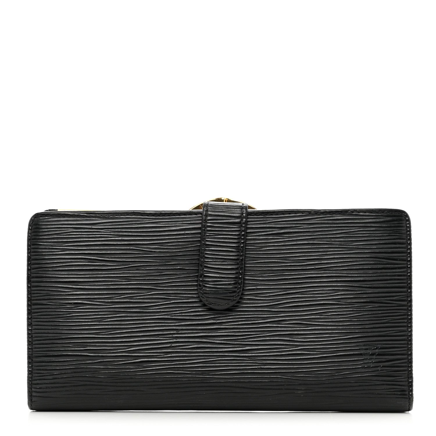 Louis Vuitton Epi Viennois Continental French Purse Wallet Black 1 of 12