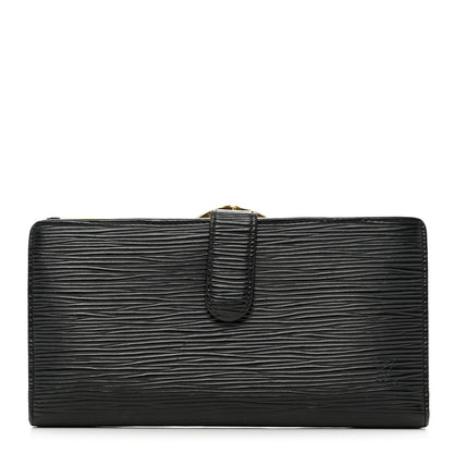 Louis Vuitton Epi Viennois Continental French Purse Wallet Black 1 of 12