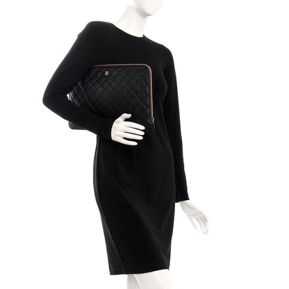 Chanel Caviar Quilted Document Portfolio Holder Black 2 of 7