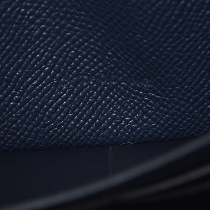 Hermes Epsom Kelly Longue Wallet Gris Asphalte Bleu Indigo 7 of 8