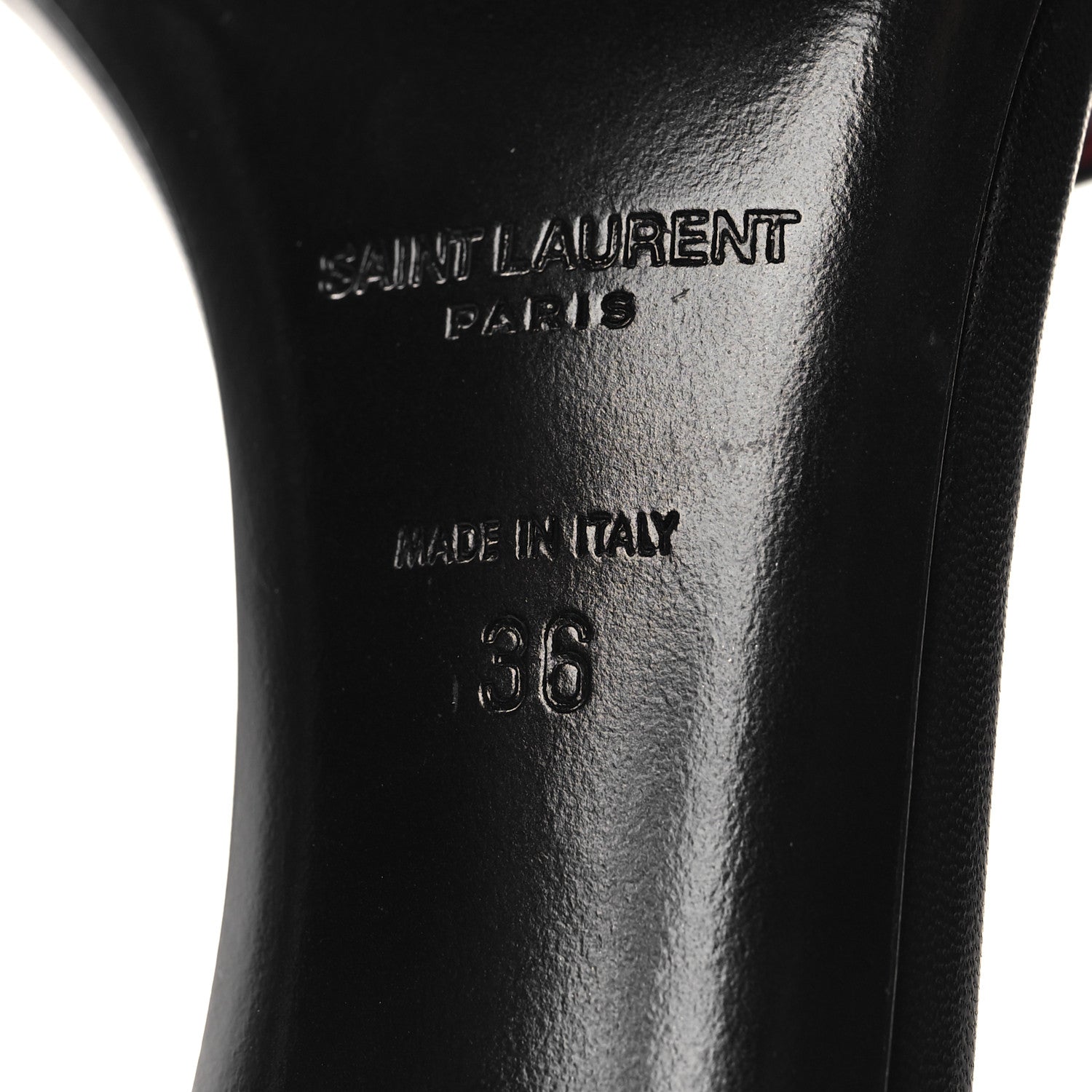 Saint Laurent Calfskin Amber 105 Ankle Strap Sandals 36 Black 7 of 10