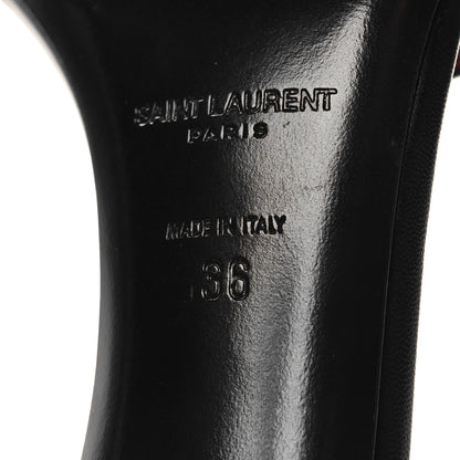 Saint Laurent Calfskin Amber 105 Ankle Strap Sandals 36 Black 7 of 10