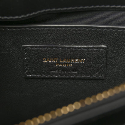Saint Laurent Calfskin Y Quilted Monogram Small Loulou Chain Satchel Black 6 of 10