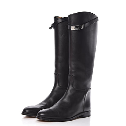Hermes Box Kelly Jumping Boots 41 Black 3 of 14