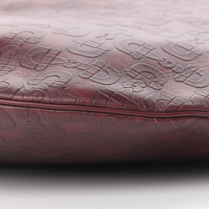 Gucci Calfskin Horsebit Embossed Glam Hobo Burgundy 9 of 11