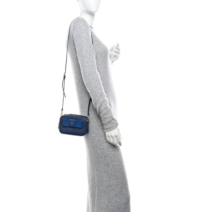 Prada Saffiano Fiocco Bow Camera Crossbody Bag Bluette 2 of 8