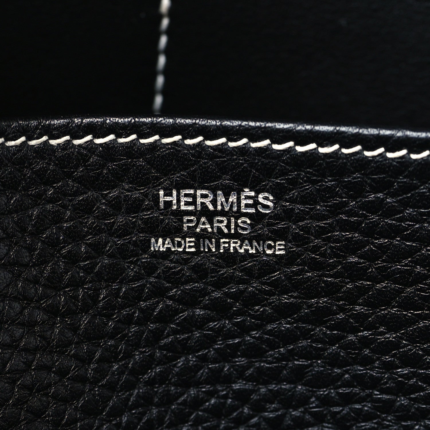 Hermes Taurillon Clemence Halzan 31 GM Black 7 of 10