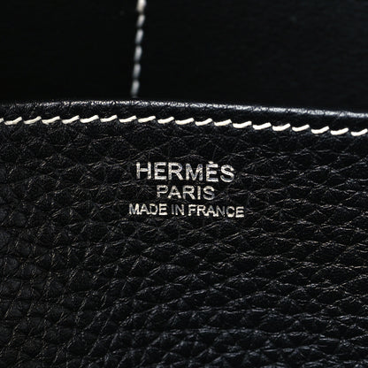 Hermes Taurillon Clemence Halzan 31 GM Black 7 of 10