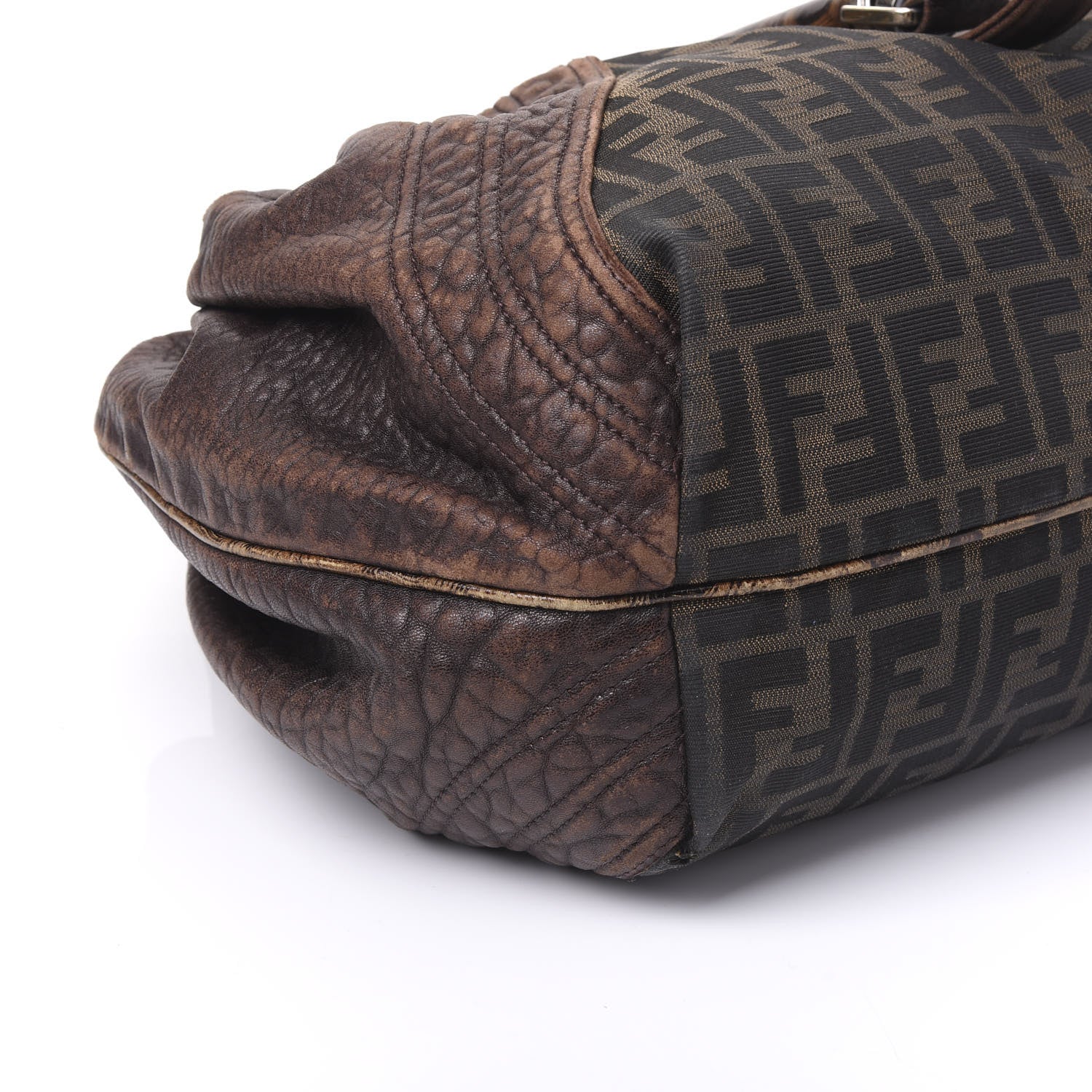 Fendi Zucca Nappa Nuvolata Vitello Tortuga Spy Tobacco Moro 7 of 11