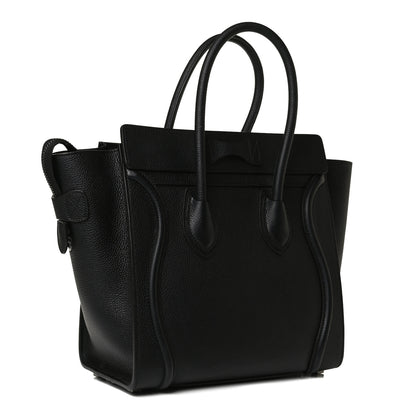 Celine Drummed Calfskin Micro Luggage Black 3 of 16