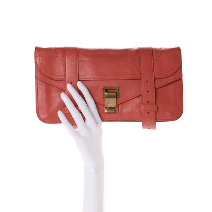 Proenza Schouler Lambskin PS1 Pochette Clutch Deep Coral 2 of 12