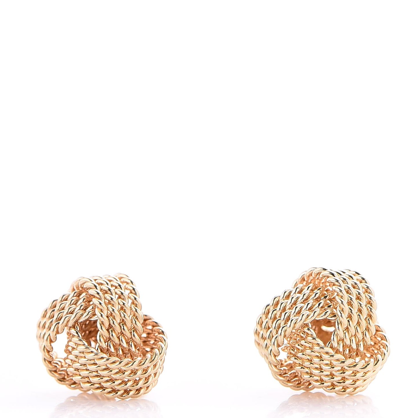 18K Yellow Gold Twist Knot Earrings