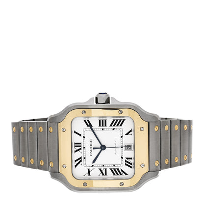 Cartier Stainless Steel 18K Yellow Gold 39.8mm Santos De Cartier Automatic Watch 2 of 5