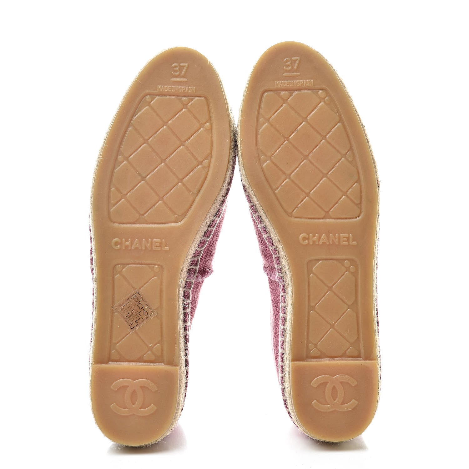 Balenciaga CHANEL Linen CC Espadrilles 37 Pink Black 5 of 9