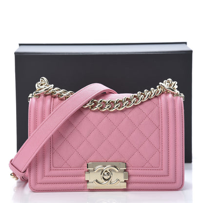 Chanel Caviar Quilted Small Boy Flap Light Pink 10 of 10