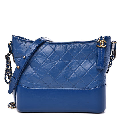 Chanel Aged Calfskin Quilted Medium Gabrielle Hobo Blue 1 of 12