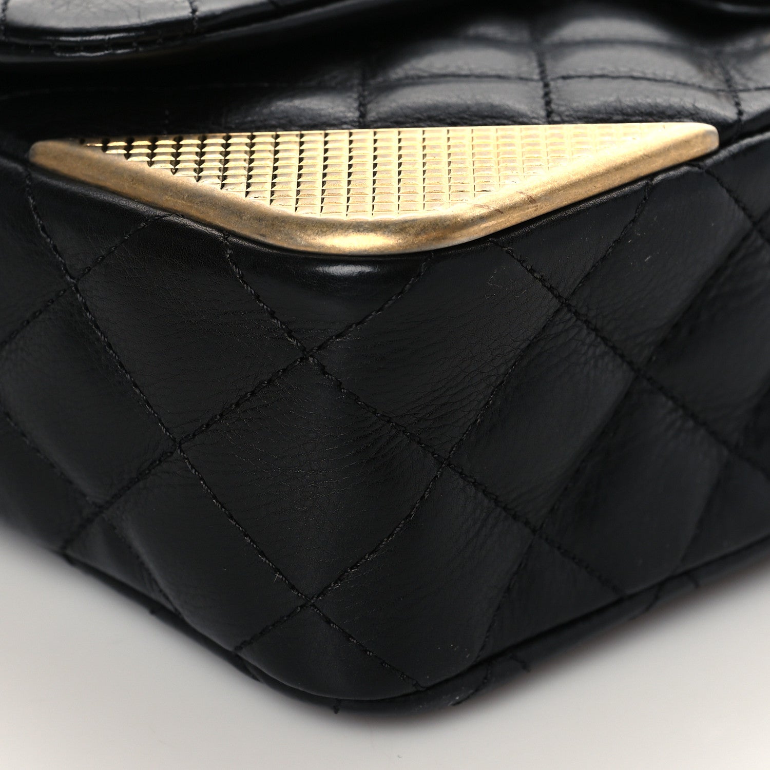 Chanel Calfskin Quilted Rock The Corner Flap Black 9 of 10