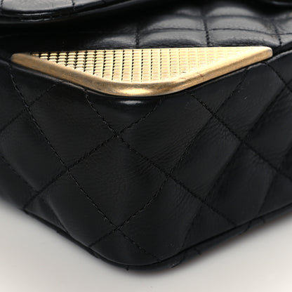 Chanel Calfskin Quilted Rock The Corner Flap Black 9 of 10