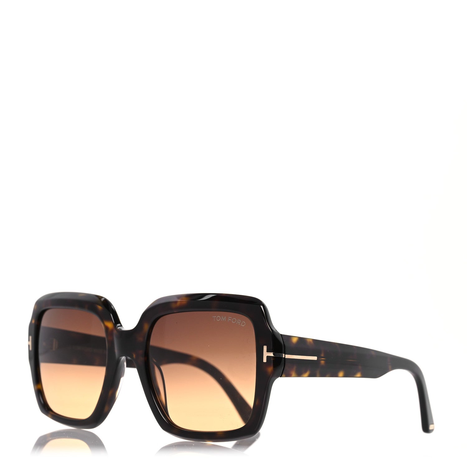 Tom Ford Acetate Kaya Square Sunglasses TF1082 Dark Havana 1 of 8