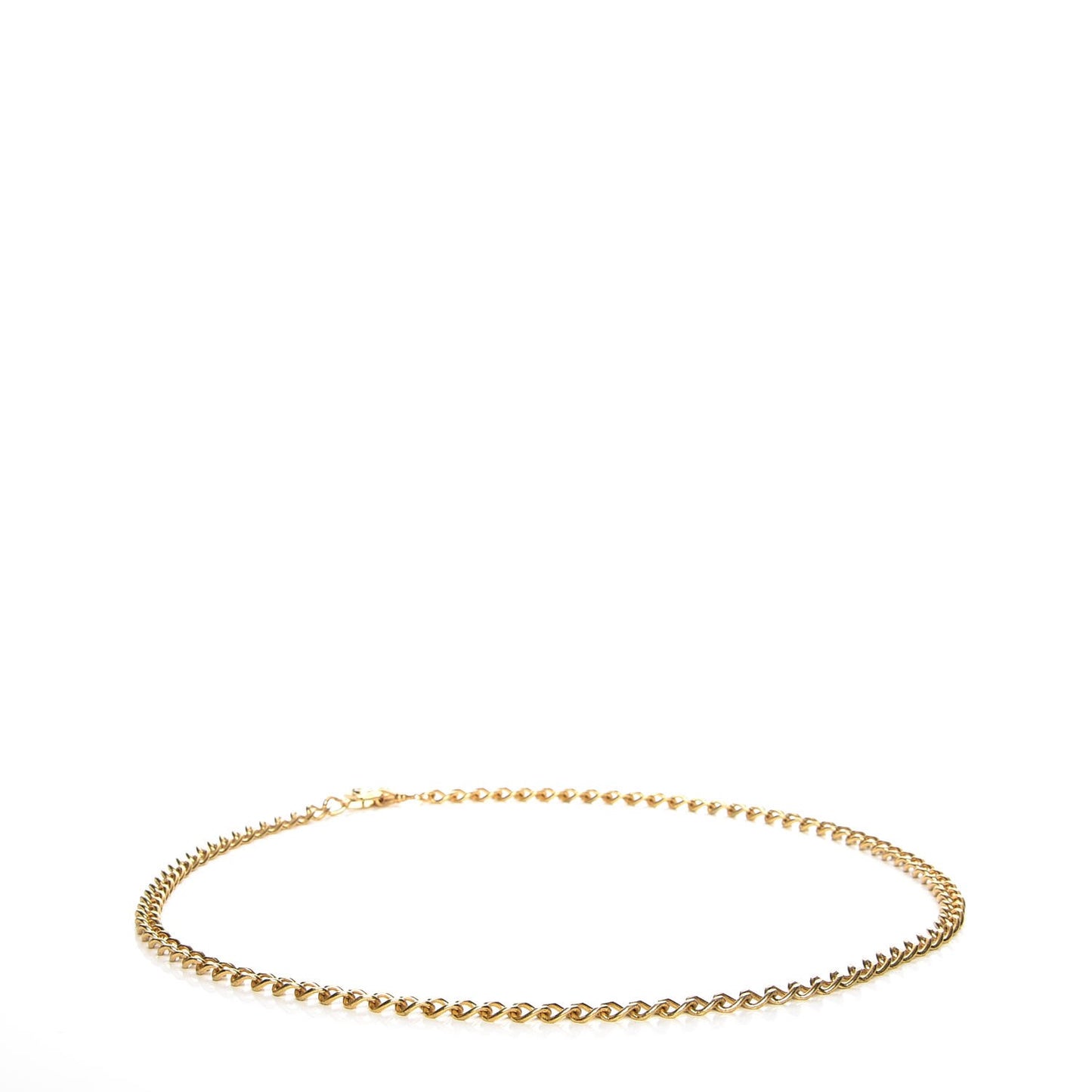 Metal Chain CC Medallion Belt Gold