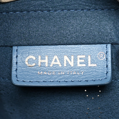 Chanel Calfskin Tweed Small Logo Eyelets Shopping Tote Beige 9 of 12