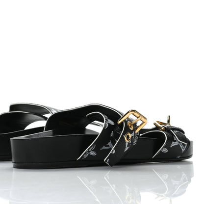 Louis Vuitton Catogram Bom Dia Flat Mule 39 Black White 5 of 8