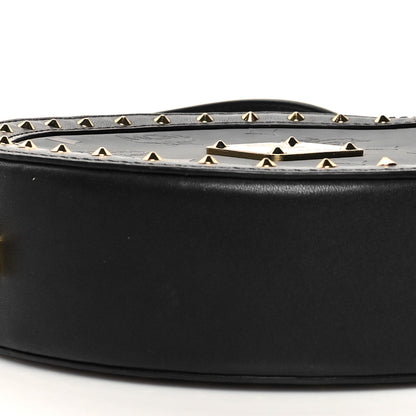 MCM Monogram Coated Canvas Studded Berlin Tambourine Round Crossbody Black 8 of 9