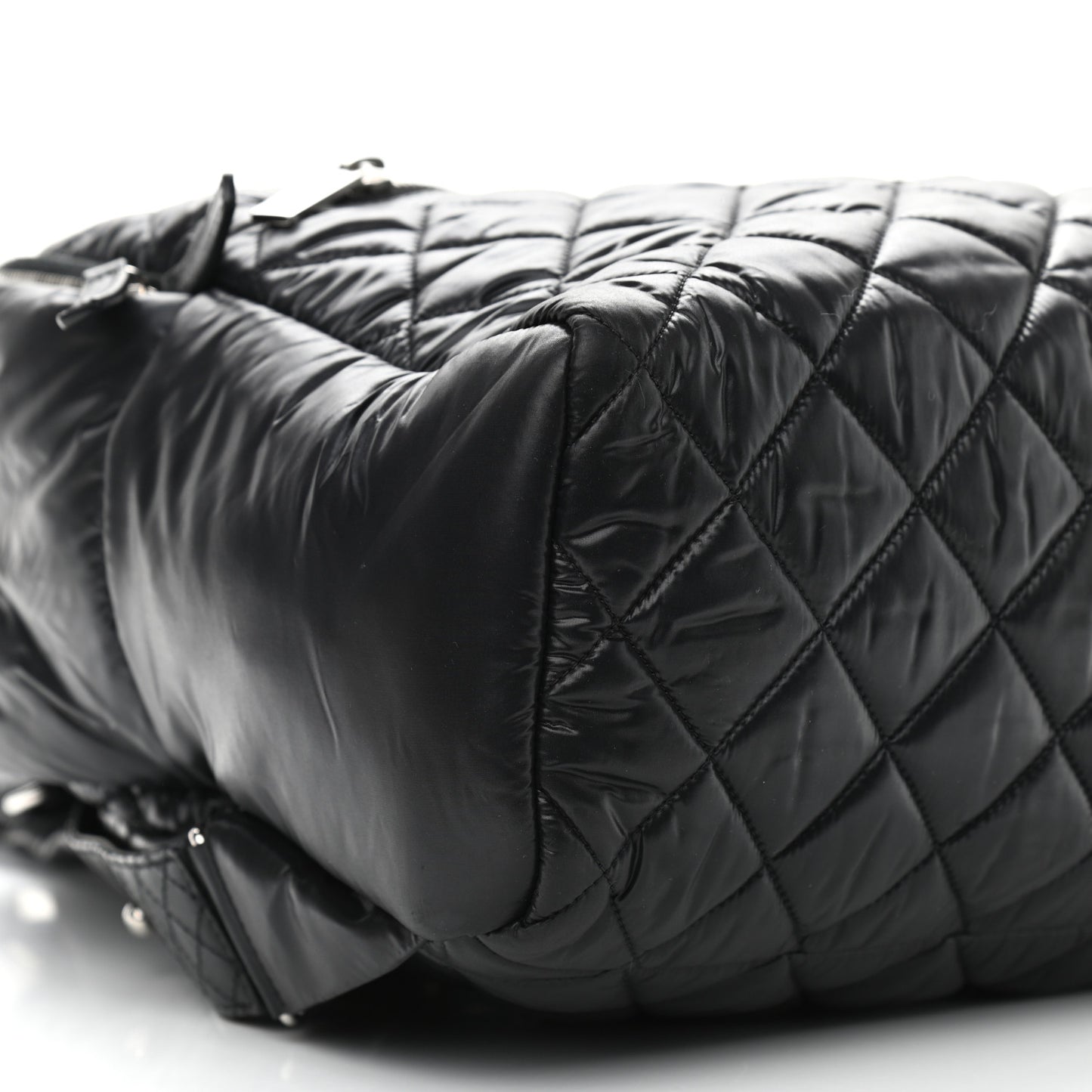 Nylon Quilted Coco Cocoon Backpack Black