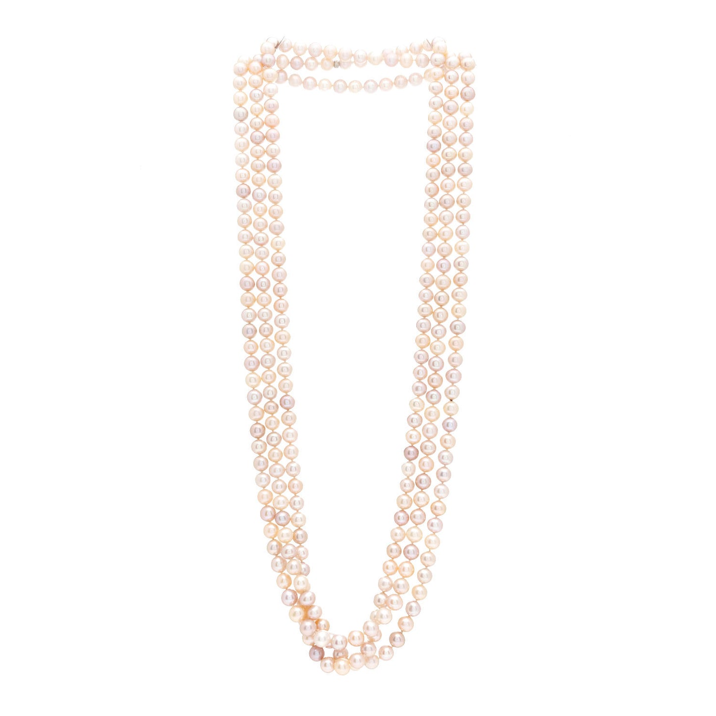 Sterling Silver Freshwater Pearl 7-7.5mm Strand Necklace 80"