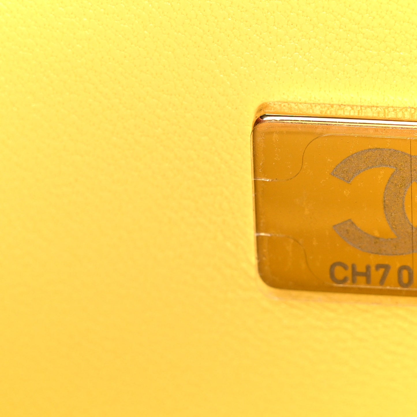 Lambskin Quilted Mini Rectangular Flap Yellow
