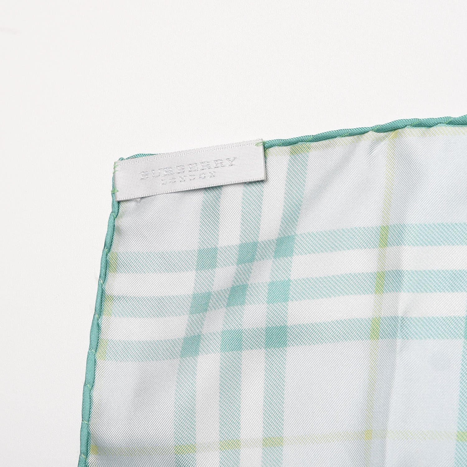 Burberry Silk Check Scarf Green 4 of 20