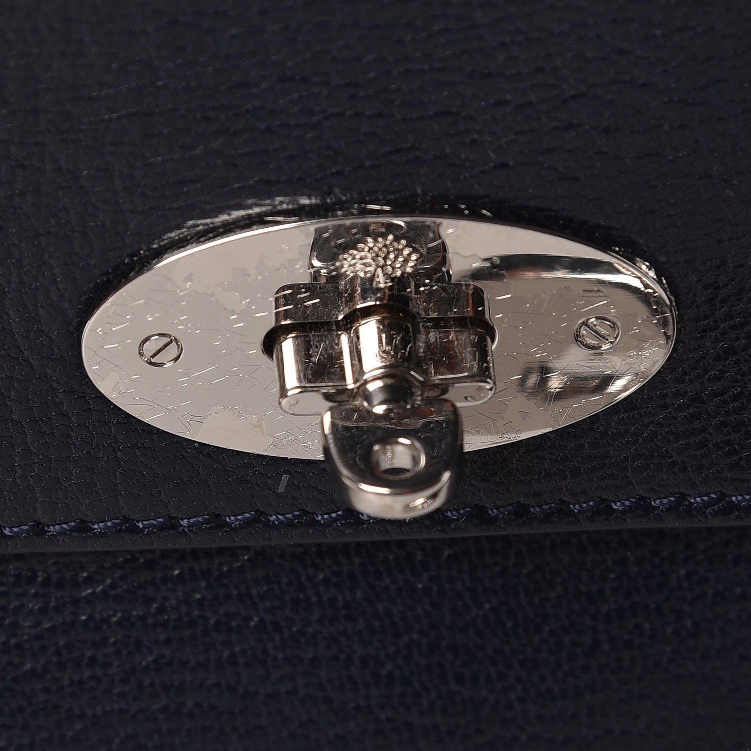 Mulberry Shiny Goatskin Bayswater Shoulder Bag Midnight 9 of 10