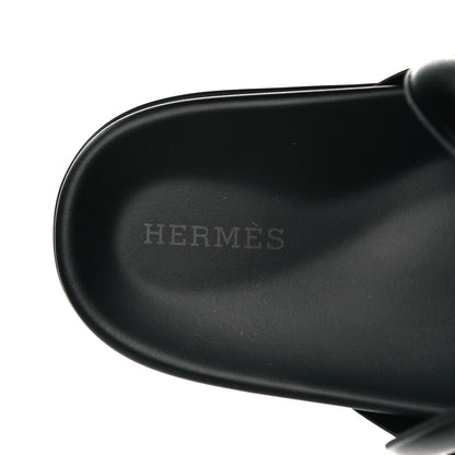 Hermes Nappa Extra Sandals 38.5 Black 7 of 9
