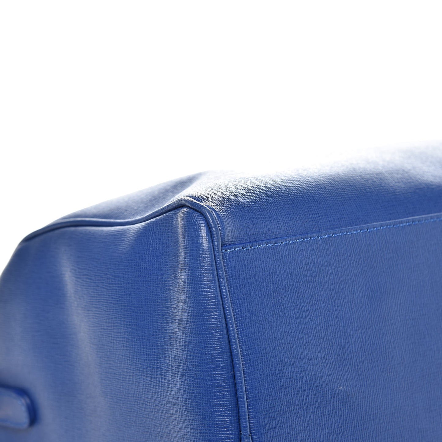 Calfskin Saffiano Duffle Bag Blue