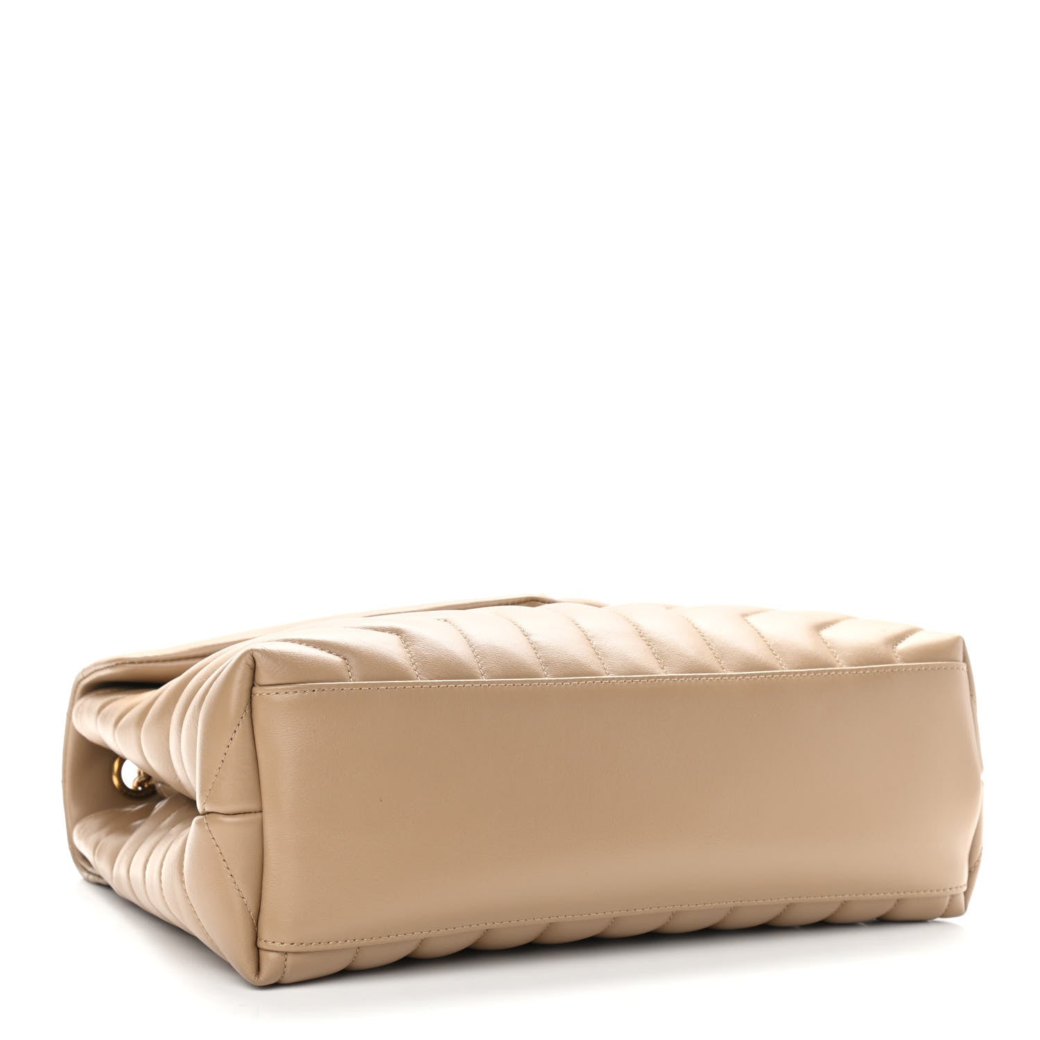 Saint Laurent Calfskin Y Quilted Monogram Medium Loulou Chain Satchel Dark Latte 4 of 11