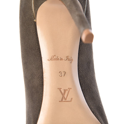 Louis Vuitton Suede First Lady Pumps 37 Kaki 9 of 11
