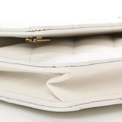 Chanel Caviar Quilted Wallet On Chain WOC White 10 of 12